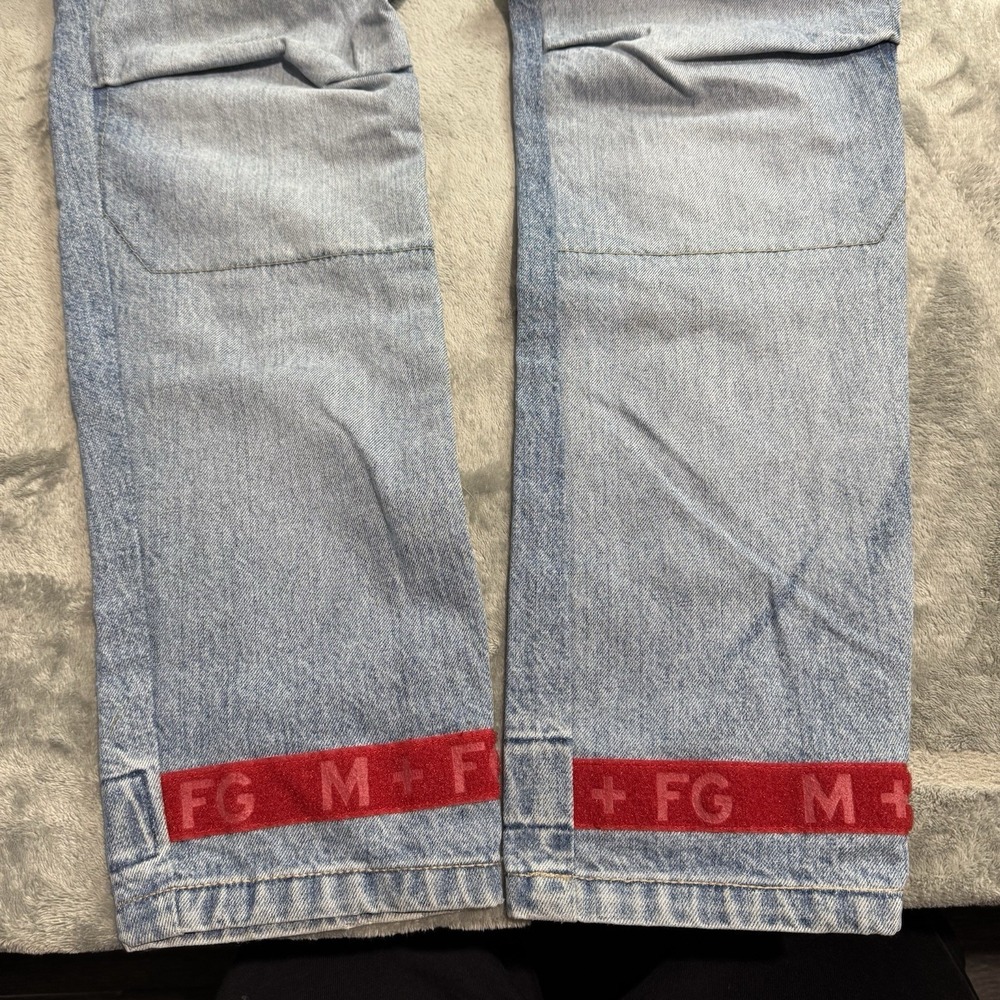Marithe Francois Girbaud Jeans Mens 32 (31x34) Shuttle Tape Cargo Denim Slim Y2K - Picture 2 of 13